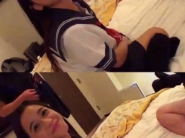 Kinky double japanese blowjob and hardcore fucking session