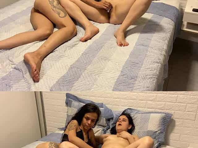 Husband Catches Lesbian Having Sex with His Wife.