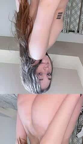 Kinky moist taco brunette anal toy play during masturbating