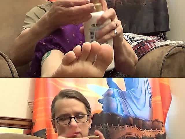 Applying Lotion to My Large Obese Feet