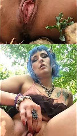 Pissing and Playing in the Forest Masturbation