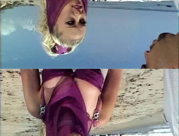 Yummy blindfolded lesbian babe getting toyed
