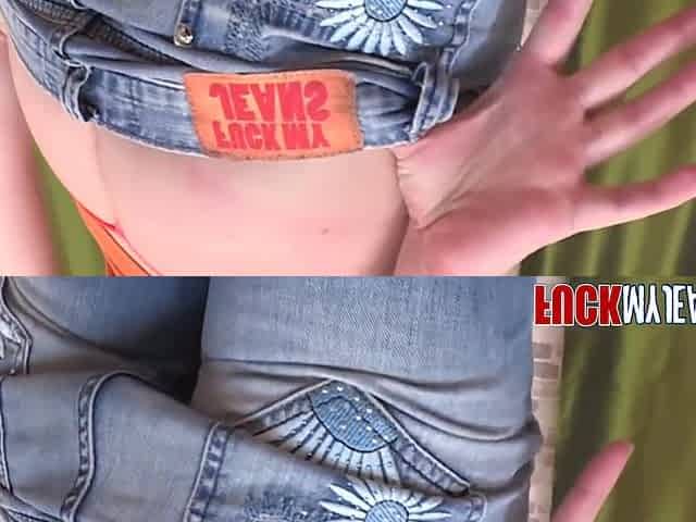 Redhead Lowers Jeans To Get Both Holes Filled And Facialled