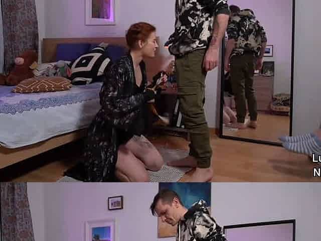 Redhead teenager threesome with all-natural titties blowjob and public jizz flow - 2023's best porn!