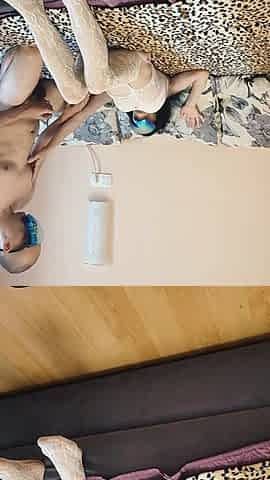 Amateur slim pair filming home porno
