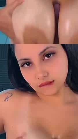 Cute Amateur Girl Gives Boobjob to His BF and Makes Him Cum