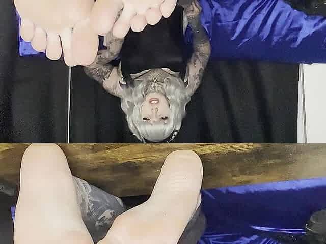 Boot to barefoot worship and semen drinking instructions