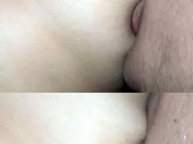 Amateur brunette Michelle with small tit