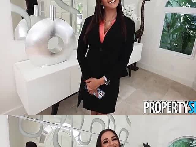 Busty Agent Bangs Her Client - Armani Black