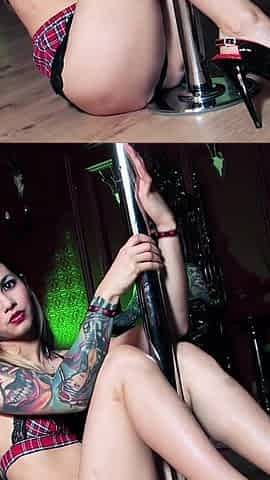 Peite Alternative Asian Slut Heads to the Fetish Club to Take on Two Masked Studs
