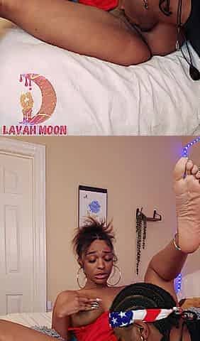 Bizarre Black Vagina Licking and loud climax with Lavah Moon