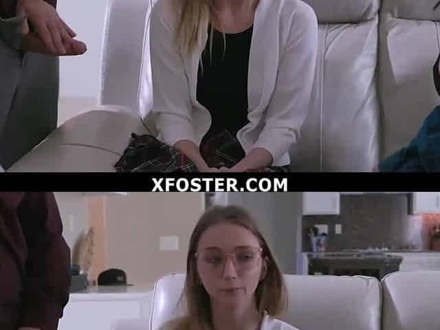 Foster-Mommy and FosterDaddy Get Bribed with Sex by Their Small Foster Teen