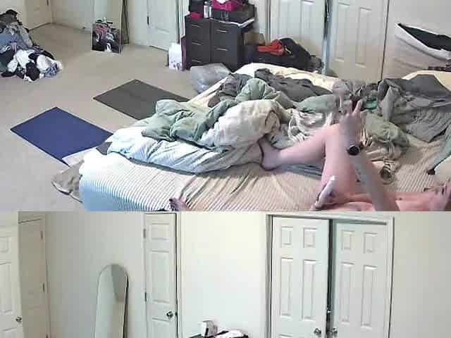 Camera catches mother I'd like to fuck masturbating