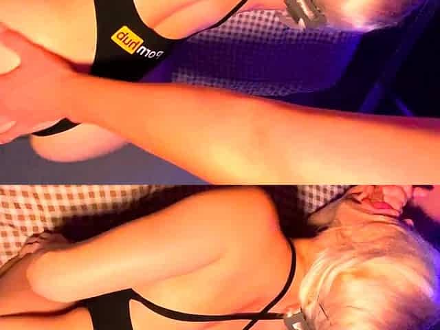 Horny girlfriend shakes to orgasm and gets filled with cum.