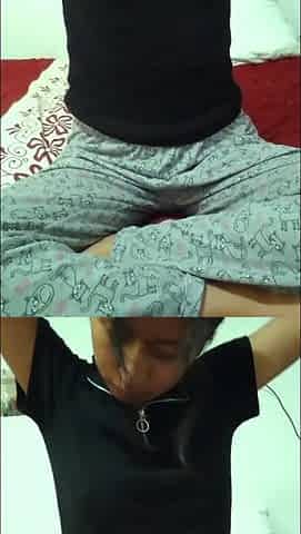 Desi College Girl Masturbating and Fingering on Bed