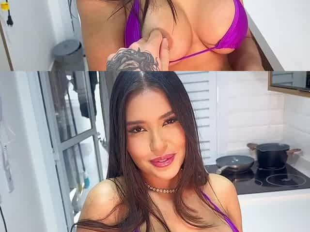 POV fuck with curvy Latina step-sis after kitchen prelude