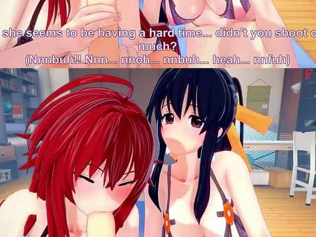 Akeno and Rias Surprise Me Whit a Double Blowjob - Dxd Ntr Madness Series