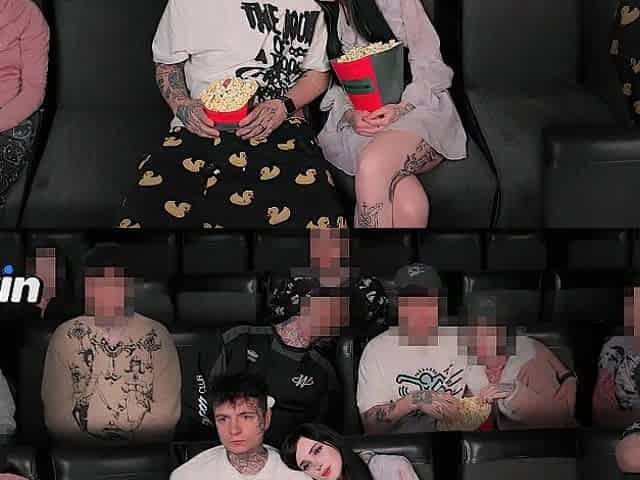 Surprised a girlfriend right in the video theater - pinkloving