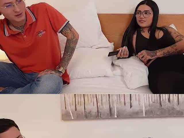 This nice-looking tattooed angel gets lascivious when we're left alone! - REY LEATHER