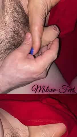 Naelor Cuming on Melove Feet with Her Sexy Blue Nail Polish