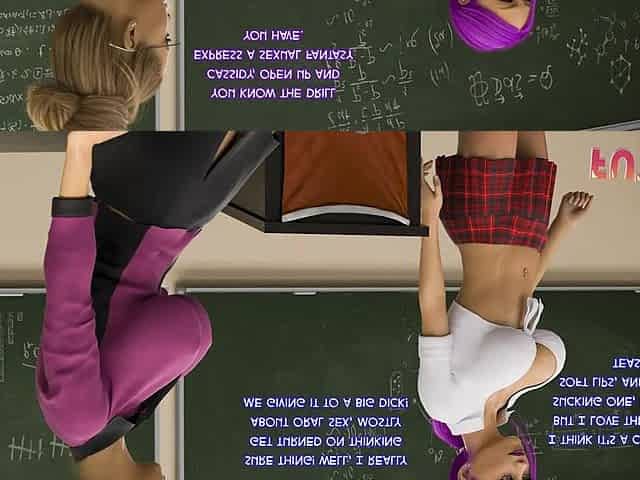 Futa3dX - Breasty Futanari Classroom Thresome Comic
