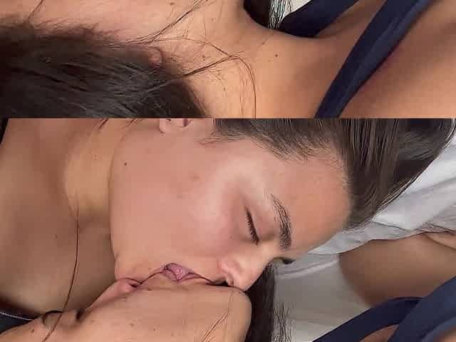 A lesbo beauty sucks my tongue unfathomable