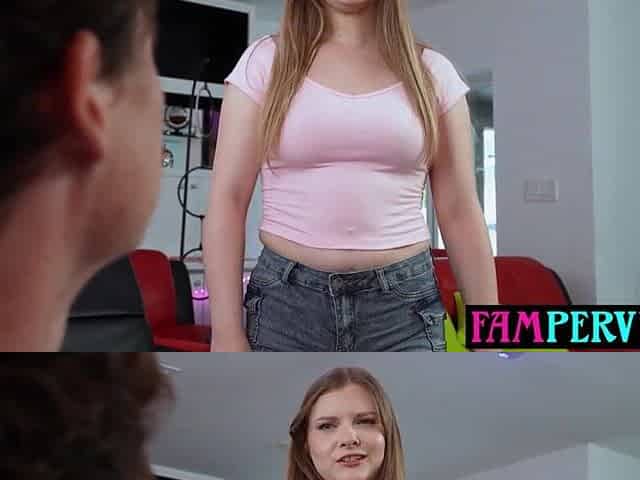 Fortunate stepbrothr taboo screwing his breasty golden-haired stepsis