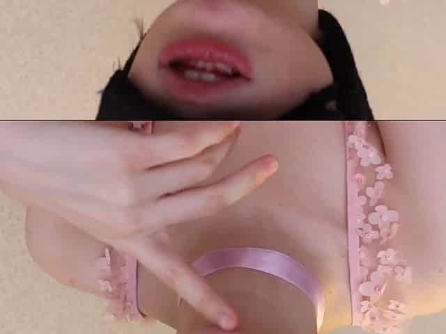SLIM CUTIE CLOSE UP EATING GUMMY BEARS / MARMALADES AND THRUSTING 'EM INTO BUSHY VAGINA