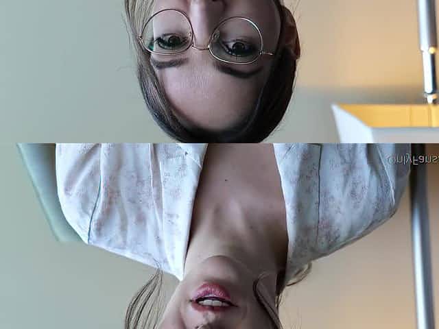 Nerdy babe in glasses - Amateur striptease on webcam