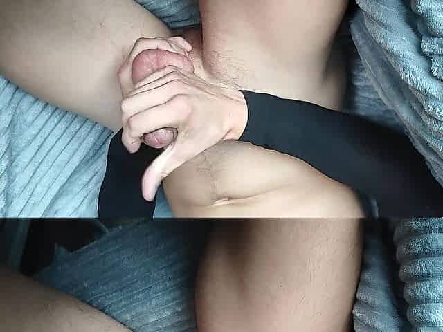 morning shlong workout, quick jerk off and a lot of cum