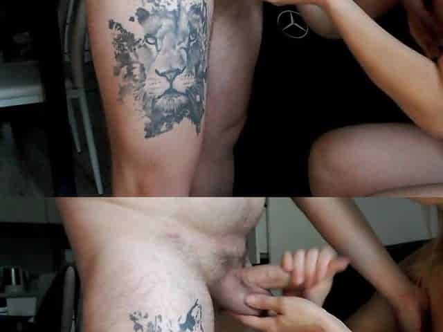 Girlfriend Sucking Fat Boy Dick with Pleasure