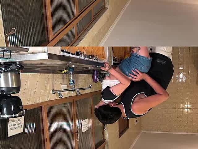 This babe nearly gets her booty drilled by her spouse's large knob