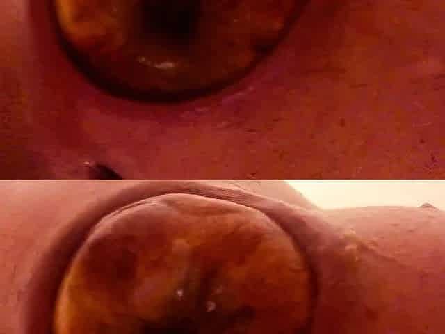 Horny amateur couple close up anal on webcam