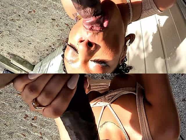 Black Couple Got Caught Fucking Outside on Camera