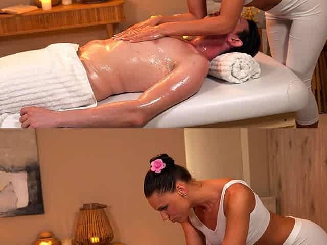 Massage Rooms Christy Ley POV blowjob pussy licking hot sex