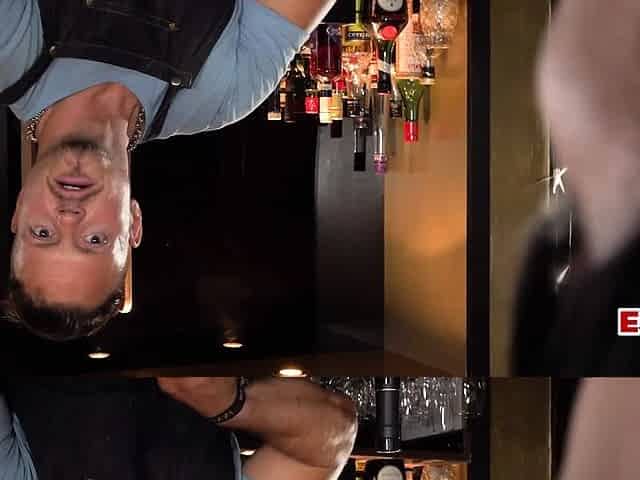 German slut does handjob with a strange man
