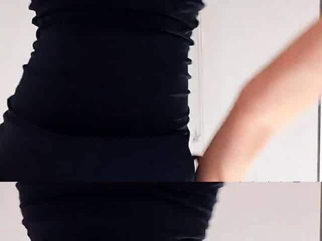 Striptease and JOI in English by Tattooed Teen on Webcam