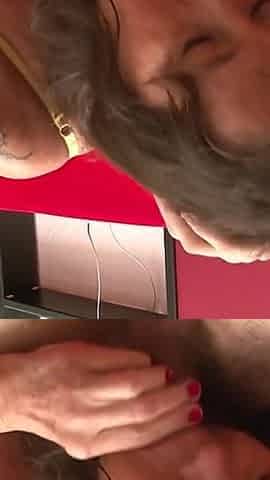 Hairy Cougar Swallows Cum 4515 3