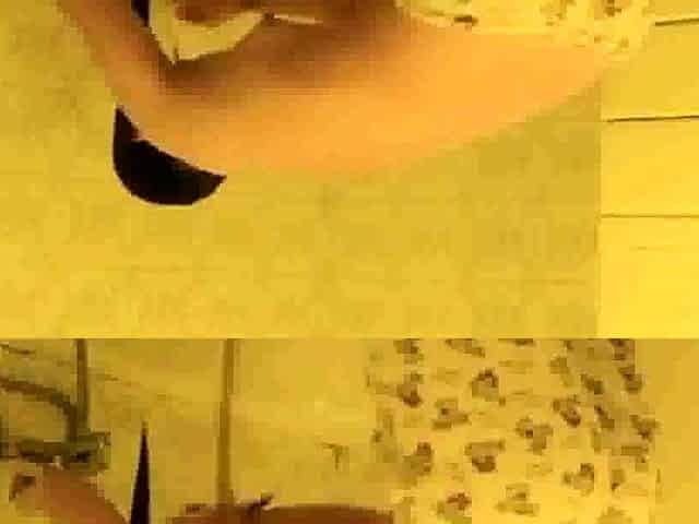 Peeping at stepdaughter 21 (hairy pussy, small boobs)