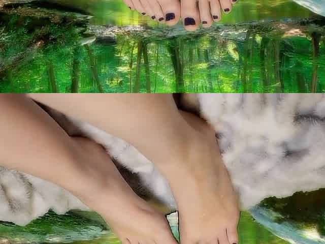 Massage oil on beautiful feet