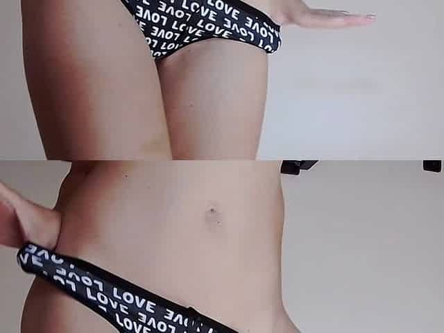 Cotton Thongs Try on/ass Worship