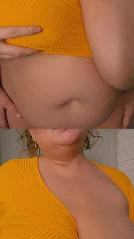 Sultry Big-titted Woman Gets Her Belly Button Fucked and Belly Splattered with Cum