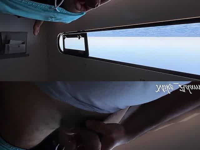Sea adventure! A gentle pervert jerks off in the cabin during the time that his wife bangs the yacht captain
