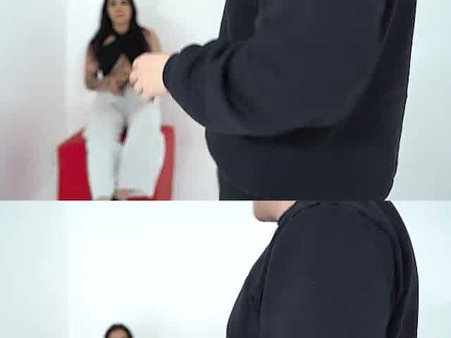 Lewd colombian model screwed during photoshoot