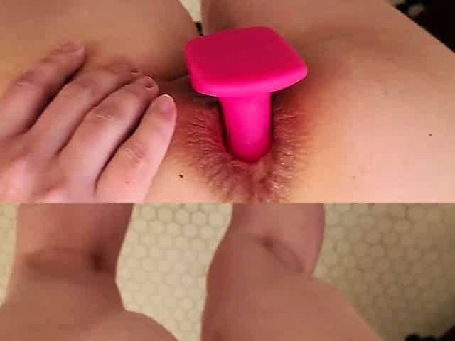 Extreme close up on her pussy taking toys