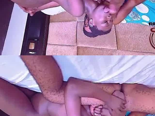 Ms Slick riding a wang so nicely with her tiny ebony butt