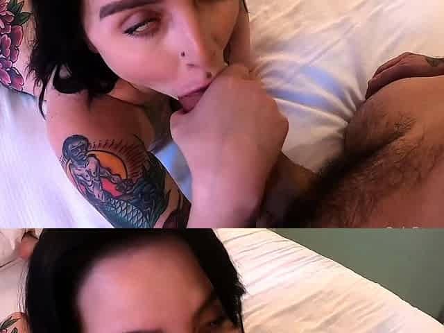 Amateur Brunette Suck Big Cock POV