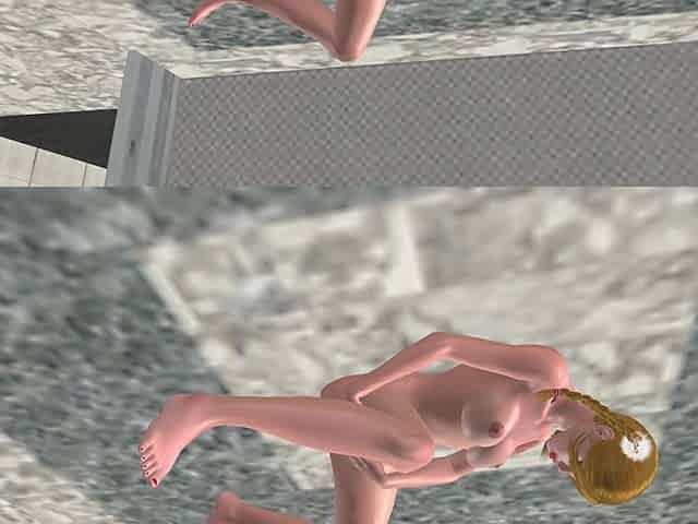 Cute Blond Girl Fingers Pussy & Masturbates with Cucumber 3D Cartoon Hentai