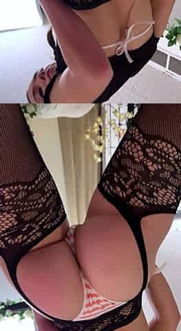 Amateur brunette Michelle with small tit