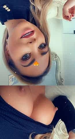 Sexy Blonde Babe With Big Boobs Strips Bra